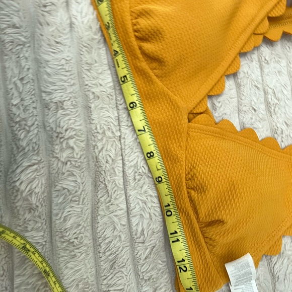 Mustard, white and green flower two piece swimsuit. Size L . From cup she - Picture 15 of 16